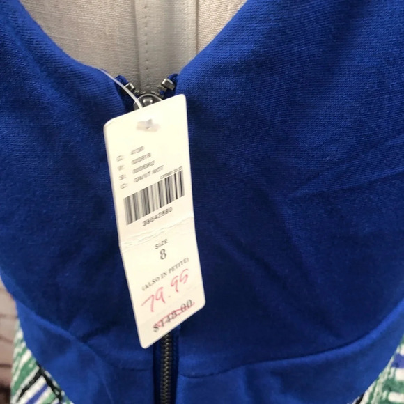 Anthropologie HD in Paris Ardmore Dress Sleeveless Surplice Blue Green Size US 8 - Picture 8 of 8